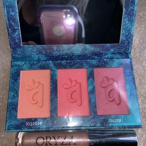 🥰Alamar blush trio & Oryza top gloss